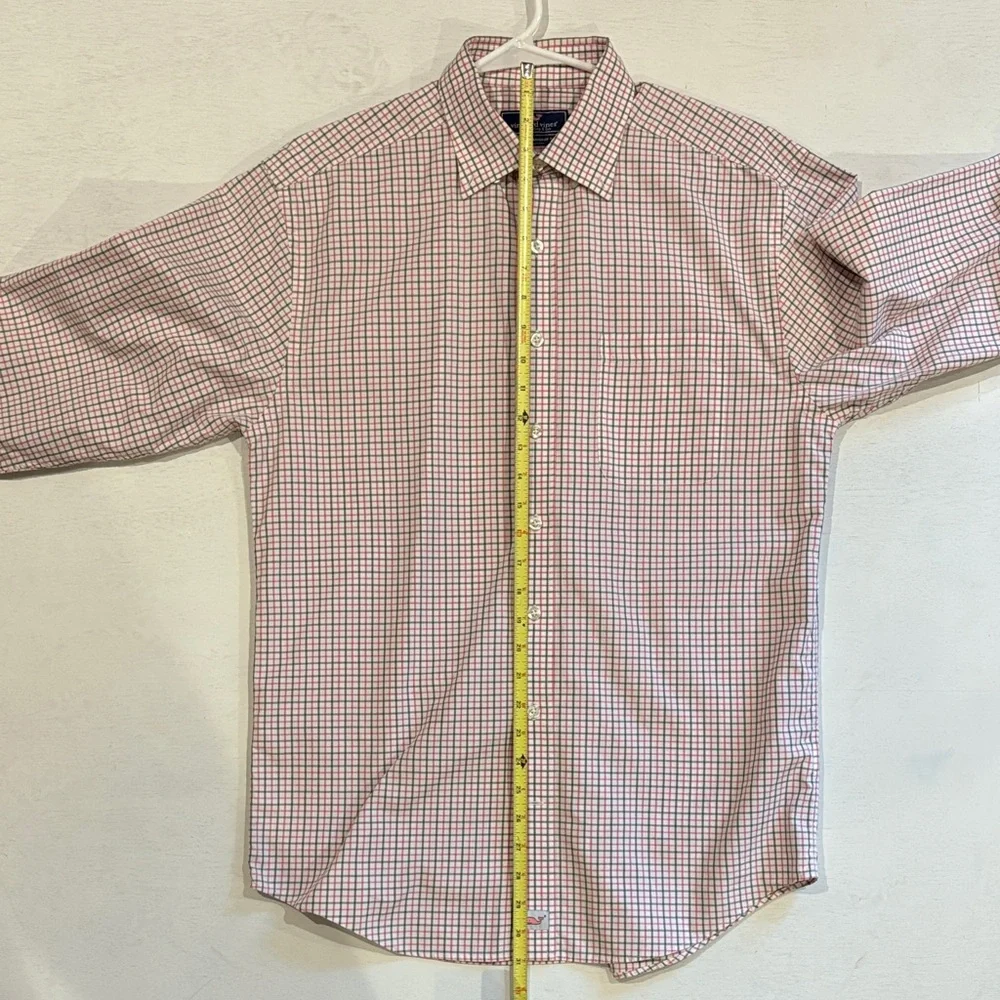 Vineyard Vines Pink and Green Plaid Shirt - Picture 4 of 5